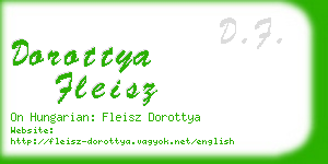 dorottya fleisz business card
